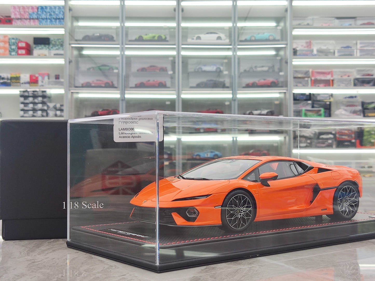 MR 1/18 Lamborghini New Huracan Temerario Progreso Orange Simulation Model Car LAMBO062C