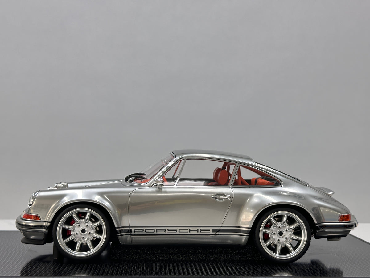 IVY 1/12 Porsche Singer, Matte Chrome with White Wheels IVY249
