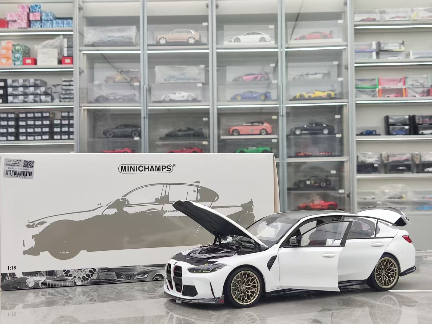 MINICHAMPS 1/18 BMW M3 CS Diecast Full Opening Car Model
