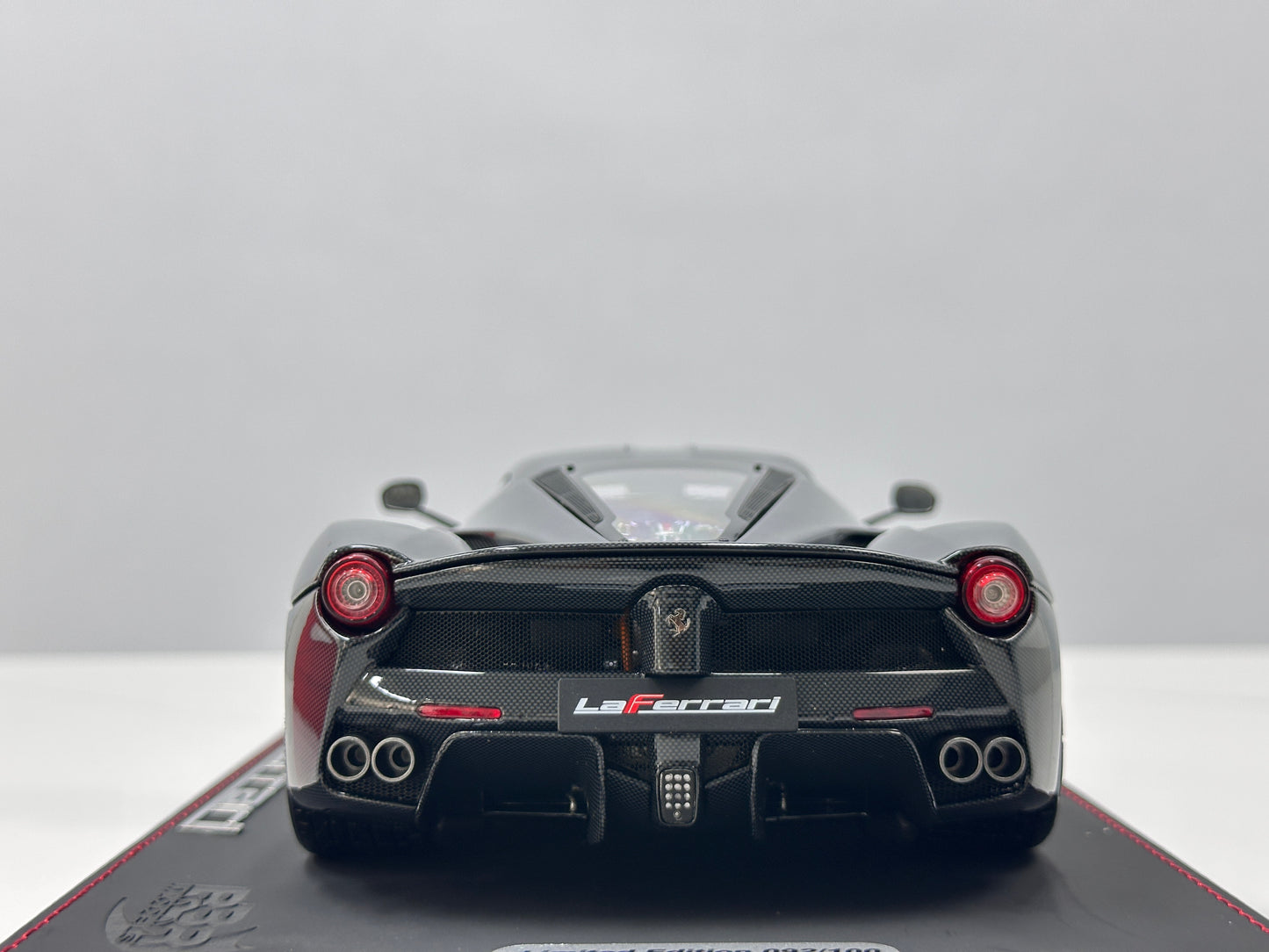 BBR 1/18 Ferrari LaFerrari Alloy Alloy Full Opening Leather Sole Black Knight BBR182244