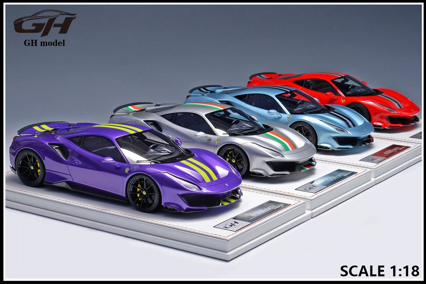 GH Model 1/18 Ferrari Novitec 488 pista Limited Edition Model Figurine