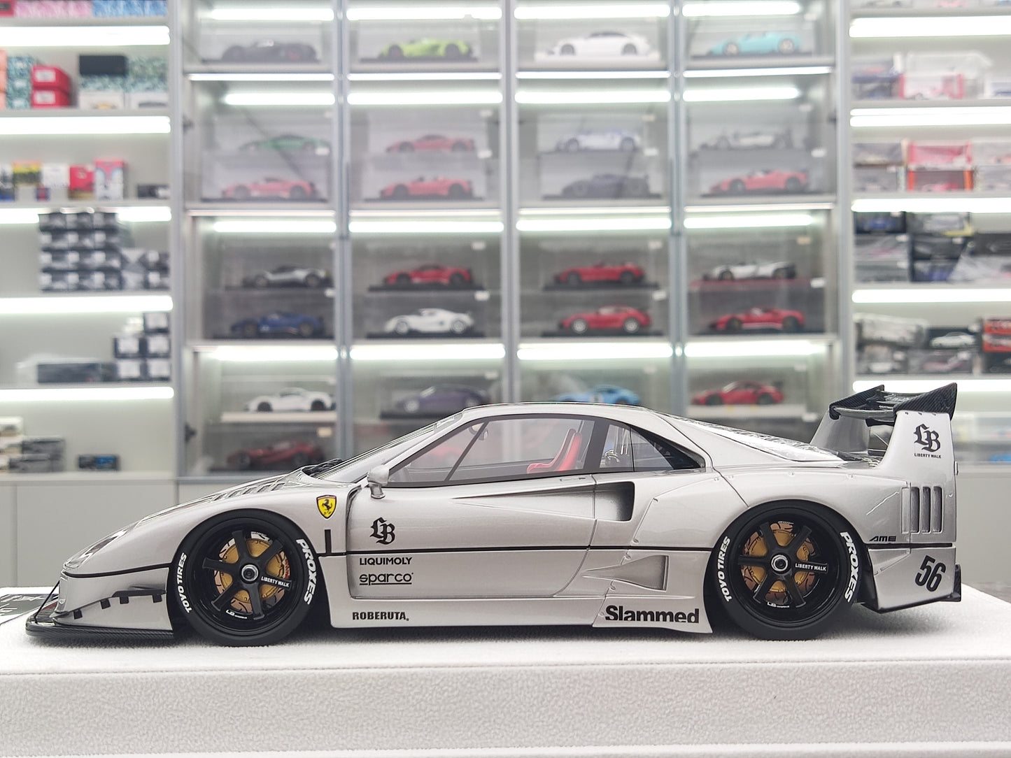 BBA MODEL 1/18 Ferrari F40 Tungsten Steel Silver Limited Edition Car Model BBA014