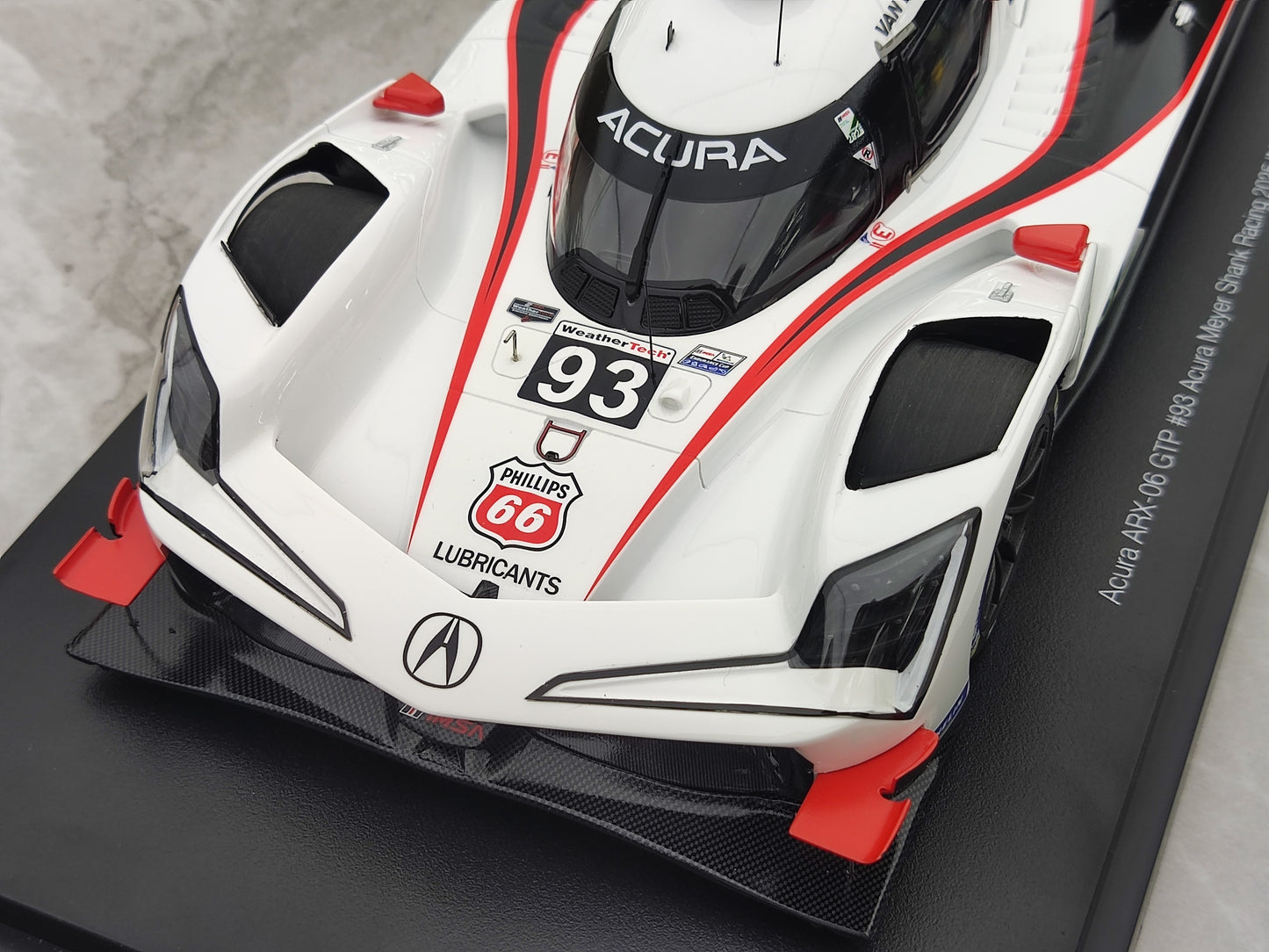 Topspeed 1/18 Acura ARX-06 GTP #93 Acura Meyer Shank Racing White Livery TS0631
