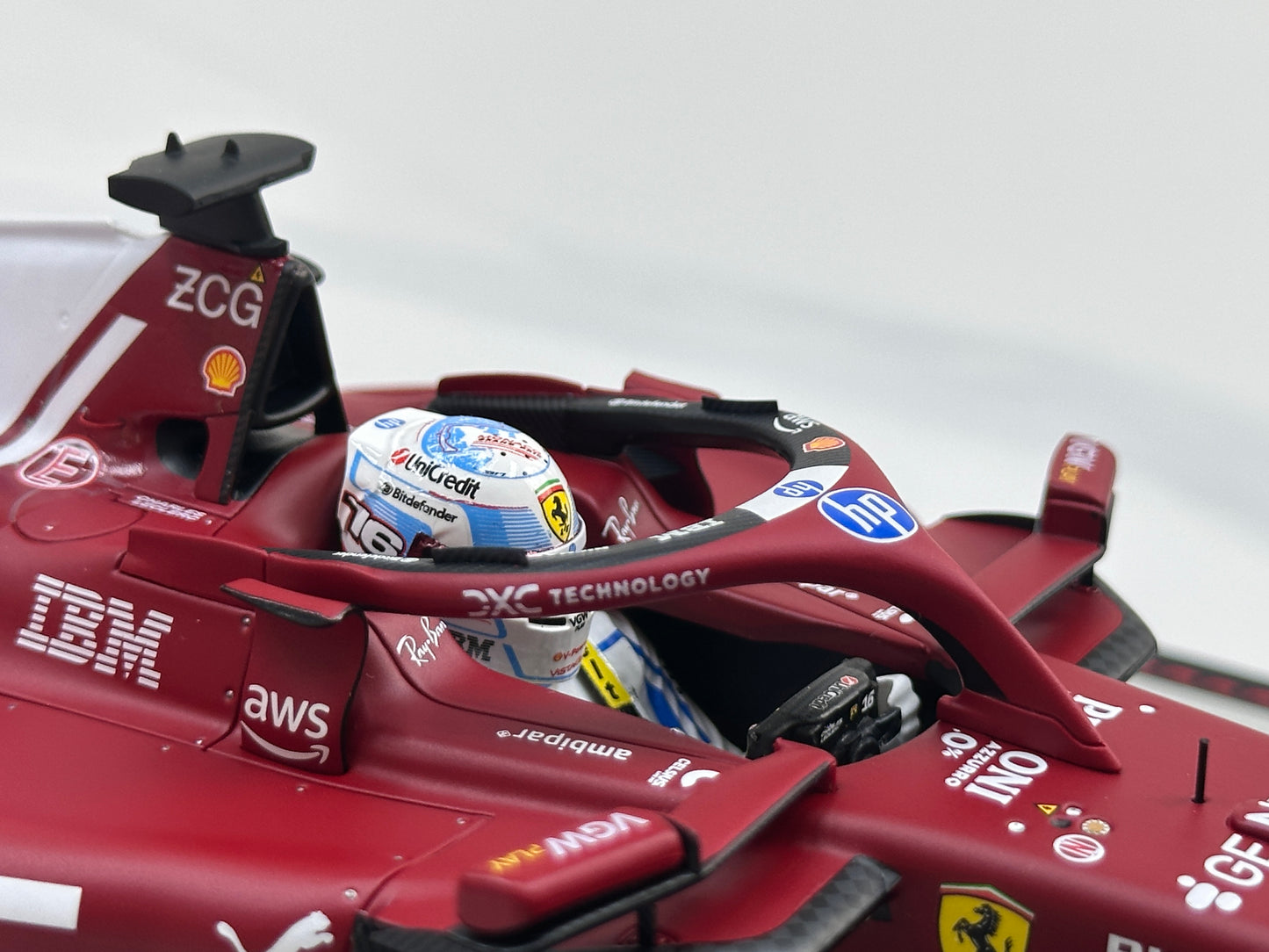 BBR 1:18 Ferrari SF25 Monaco F1 Race Car Monaco GP — 2nd Place Finish (#16) P18267C16DIE