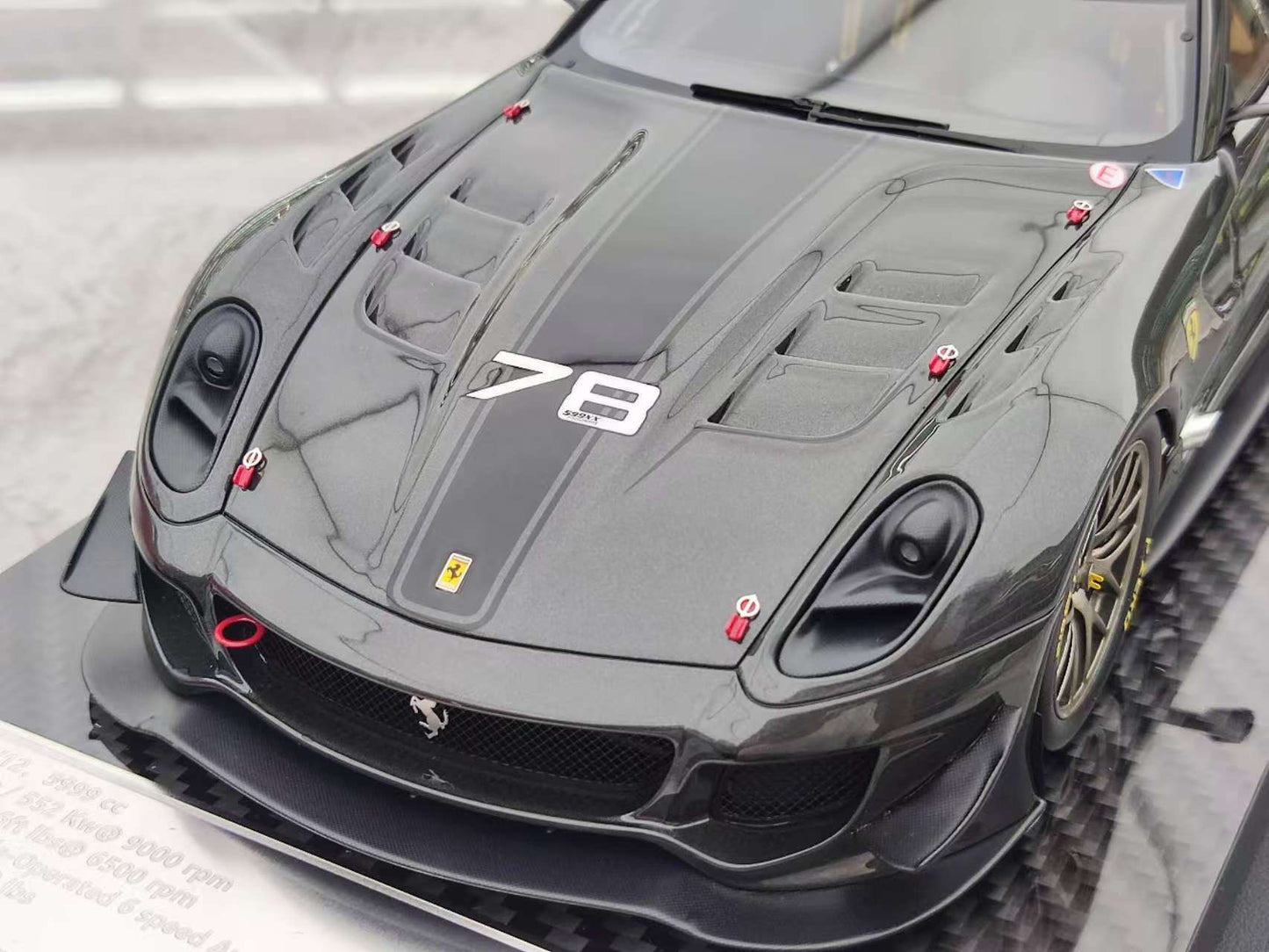 CE 1/18 Ferrari 599 XX EVO #78 Black Resin Model JS-CE016