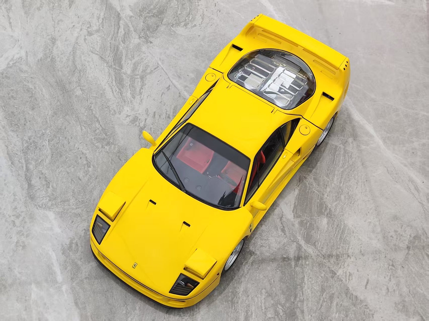 Kyosho 1/18 Ferrari F40 Yellow Alloy Fully Open 08416Y