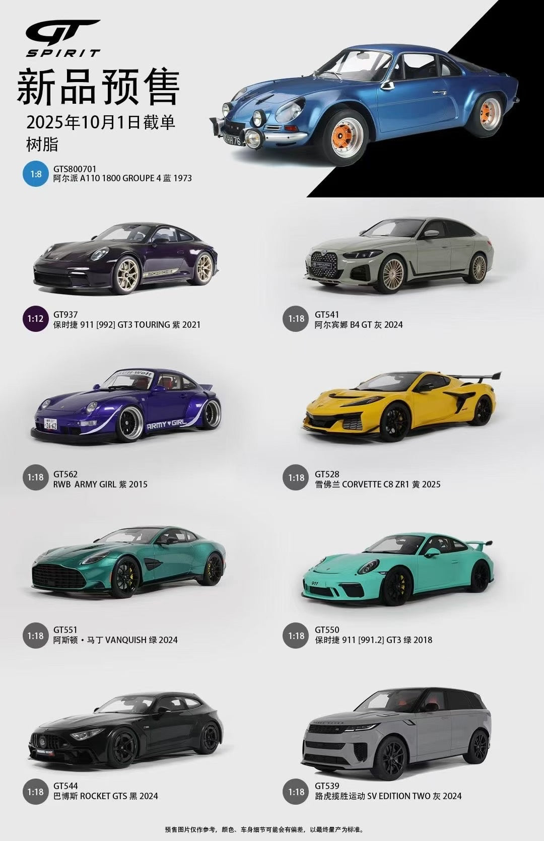 GT Spirit New Product Pre-sale Deposit 50USD