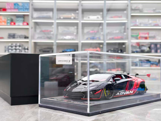 ARES MODEL 1/18 Lamborghini Aventad 2.0 ROADSTER Black/Red ARES013