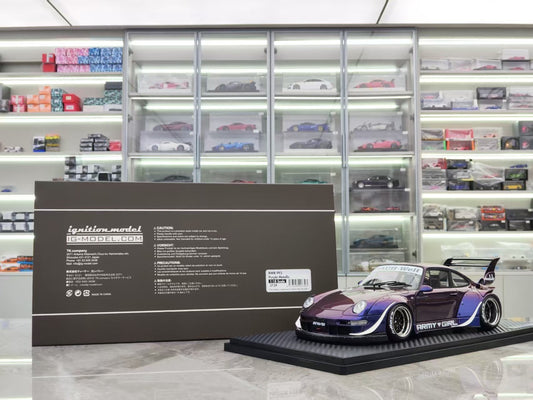 IG 1/18 Porsche RWB 993 Purple Limited Edition Car Model IG3739