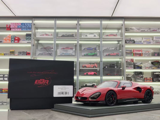 BBR 1/18 Alfa Romeo 33 Stradale leather base red and black wheels car model P18264B