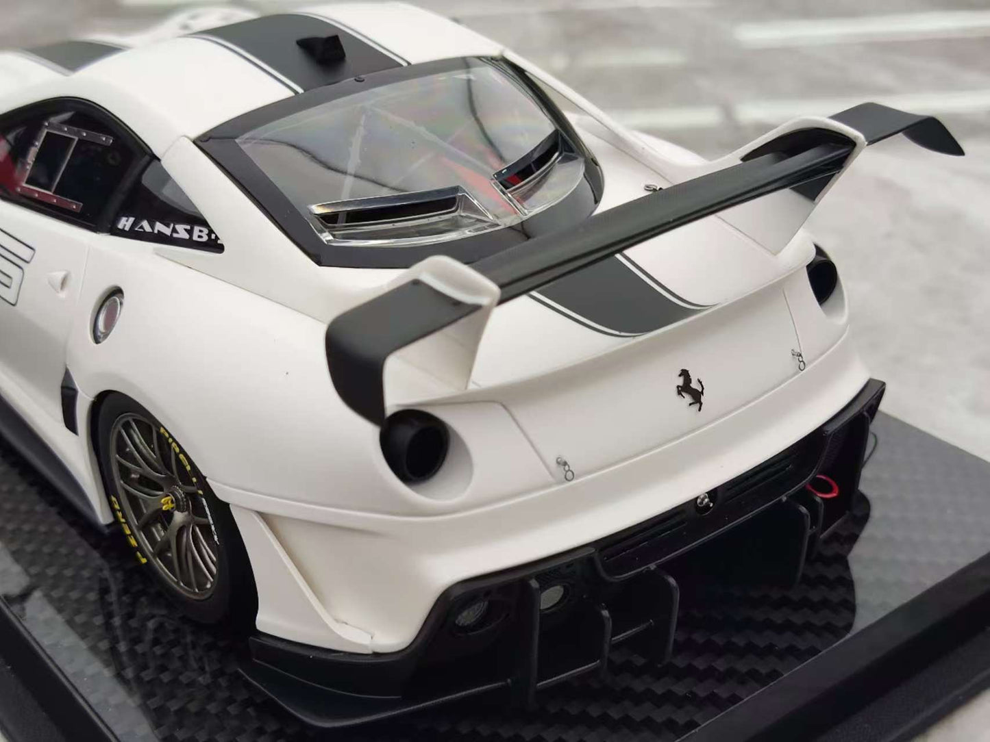 CE 1/18 Ferrari 599 XX EVO #56 White Resin Model Car JS-CE023