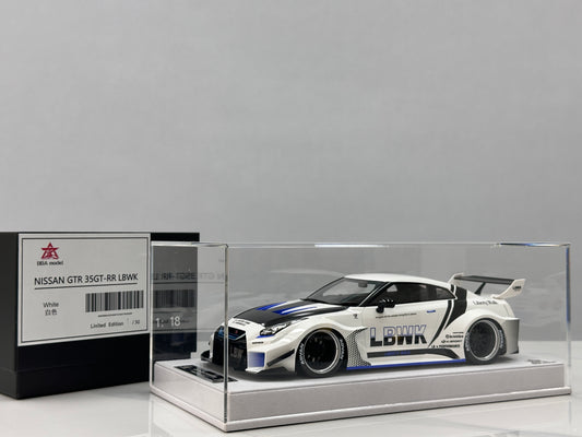 BBA MODEL 1/18 Nissan GTR 35GT-RR Blue and White Livery BBA064