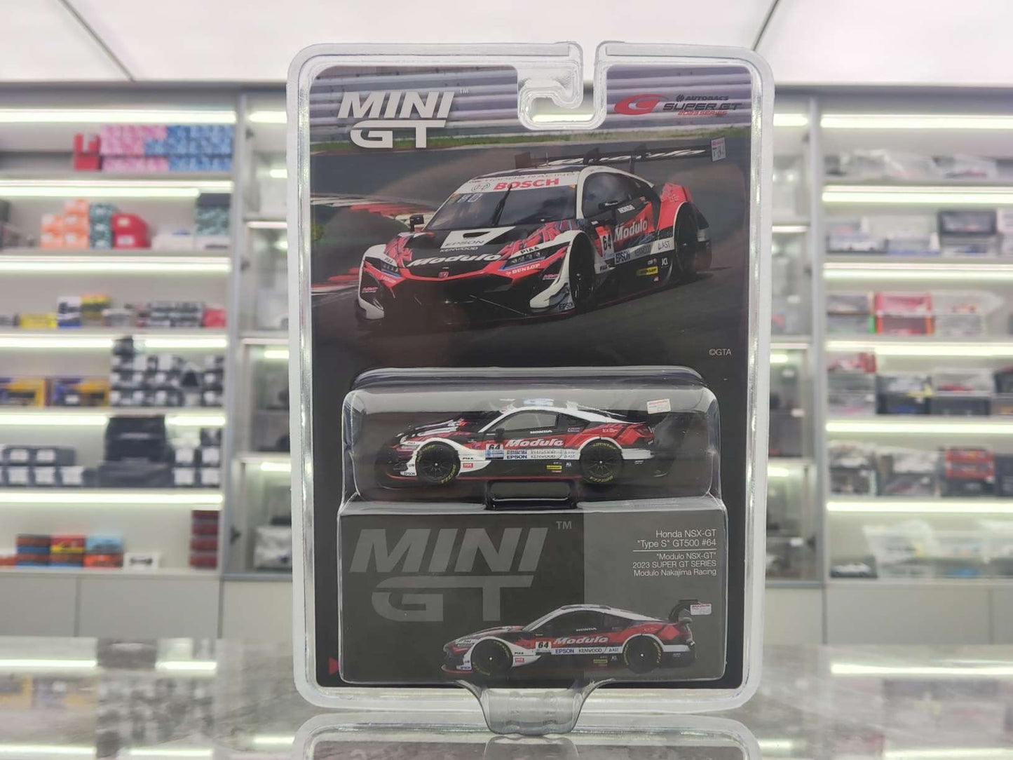 MINIGT 1/64 Honda NSX-GT Type S GT500 #64 2003 Black/White/Red MGT00992-BL