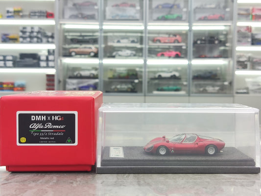 DMH 1/64 Alfa Romeo Tipo 33 Stradale Cloverleaf Metallic Red DMH078