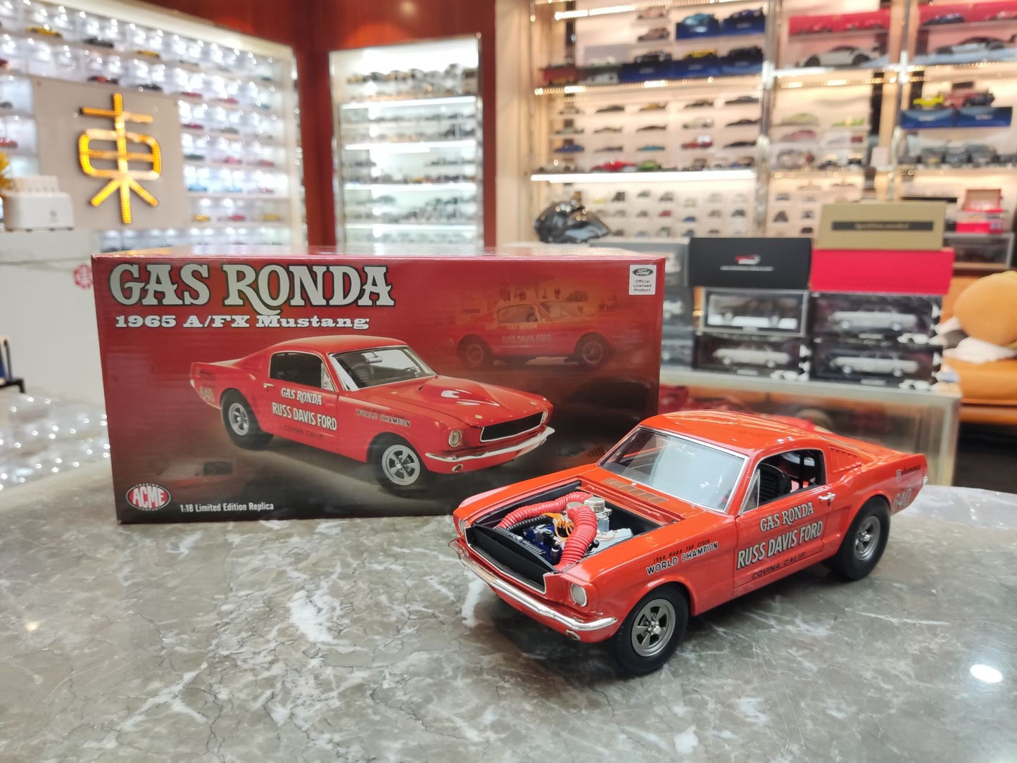 ACME 1/18 1965 Ford Mustang A/FX Gas Ronda – Orange Livery (ACME027)